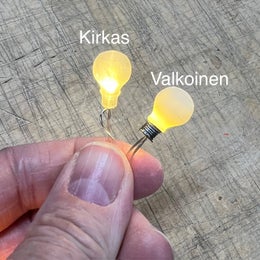 3D pieni hehkulampun muotoinen &rdquo;kausivalo&rdquo; 10kpl